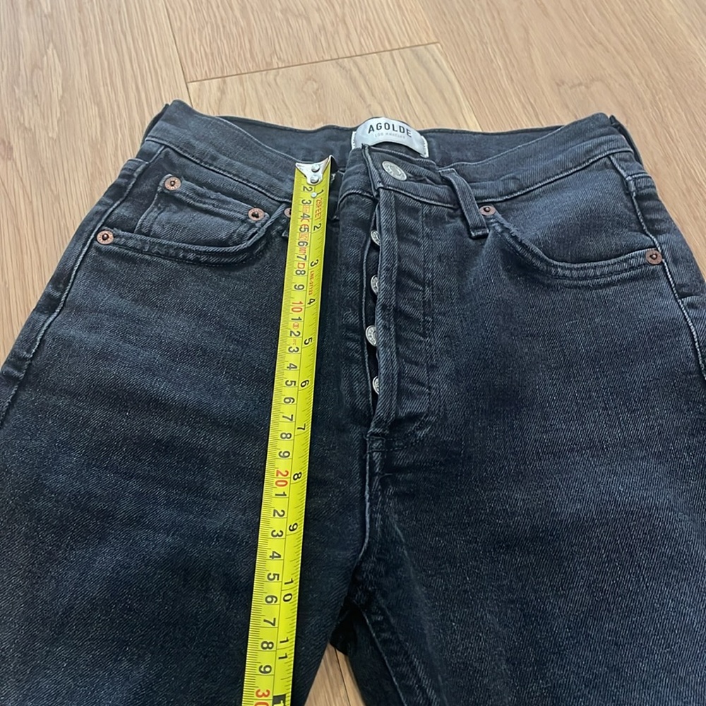 Agolde Nico Jeans - Black Ripped. Size 24 - Picture 9 of 10